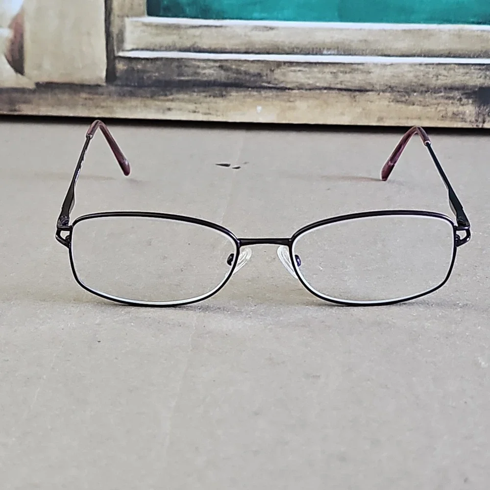 Heartland Carrie Purple Oval Metal Eyeglass Frames 54-17-140